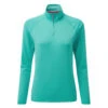 Gill Womens Uv Tec Langarm T-Shirt Mit Reißverschluss - Türkis