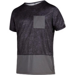 Mystic Shred Kurzarm Quickdry Top- Phantom Grey