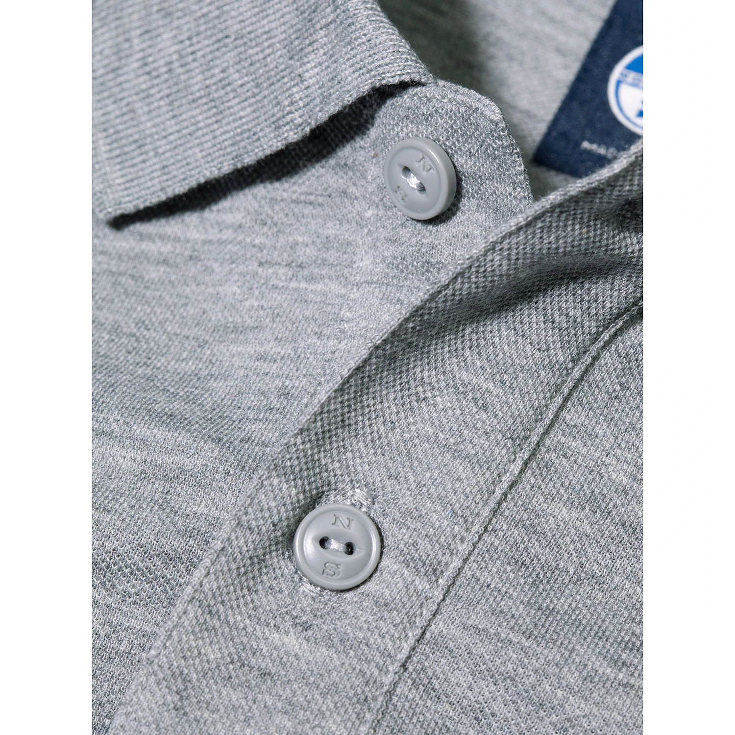 North Sails Upv 40+ Piquet Polo - Grau Melange 6 North Sails Upv 40+ Piquet Polo - Grau Melange – Bild 4