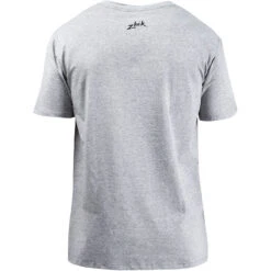Zhik Baumwoll T-Shirt - Grau Marle -Bester Neoprenanzug Geschäft 2020 Zhik T Shirt Grey Mens Back