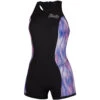 Mystic Womens Diva 2 / 2Mm Back-Zip Kurzer John Wetsuit- Schwarz / Lila