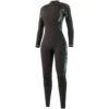 Mystic Womens Dazzled 5 / 3Mm Neoprenanzug Mit Reißverschluss Vorne- Schwarz