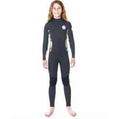 Rip Curl Junior Dawn Patrol 5/3 Mm Neoprenanzug Mit Reißverschluss- Charcoal -Bester Neoprenanzug Geschäft 2021 Rip Curl Junior Dawn Patrol 53 Backzip Wetsuit Grey WSMYCS 0084 3
