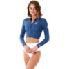 Rip Curl Damen G-Bomb 1Mm Ls Crop Neoprenanzug Jacke- Schiefer