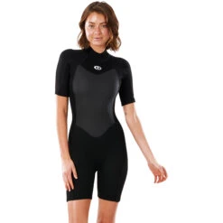 Rip Curl Damen Omega 1.5Mm Shorty Neoprenanzug- Schwarz -Bester Neoprenanzug Geschäft 2021 Rip Curl Womens Omega Shorty Wetsuit Black WSP9QW 0090 3