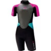 Sola Girls Storm 3 / 2Mm Shorty Neoprenanzug- Magneta / Türkis -Bester Neoprenanzug Geschäft 2021 Sola Junior Shorty Wetsuit A1723 TURQ PINK