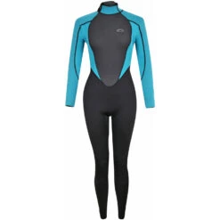 Typhoon Womens Storm3 3 / 2Mm Backzip Neoprenanzug- Aqua