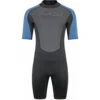Typhoon Swarm3 3 / 2Mm Shorty Neoprenanzug- Schwarz / Blau Stahl -Bester Neoprenanzug Geschäft 2021 Typhoon Swarm Shorty Wetsuit 250983 swarm3shorty black bluesteel 1