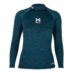 Magic Marine Damen Cube Langarm Rashvest - Dunkelblau Nahkampf -Bester Neoprenanzug Geschäft 2022 Magic Marine Womens Cube Long Sleeve Rash Guard Dark Blue Melee MM081011 448 01