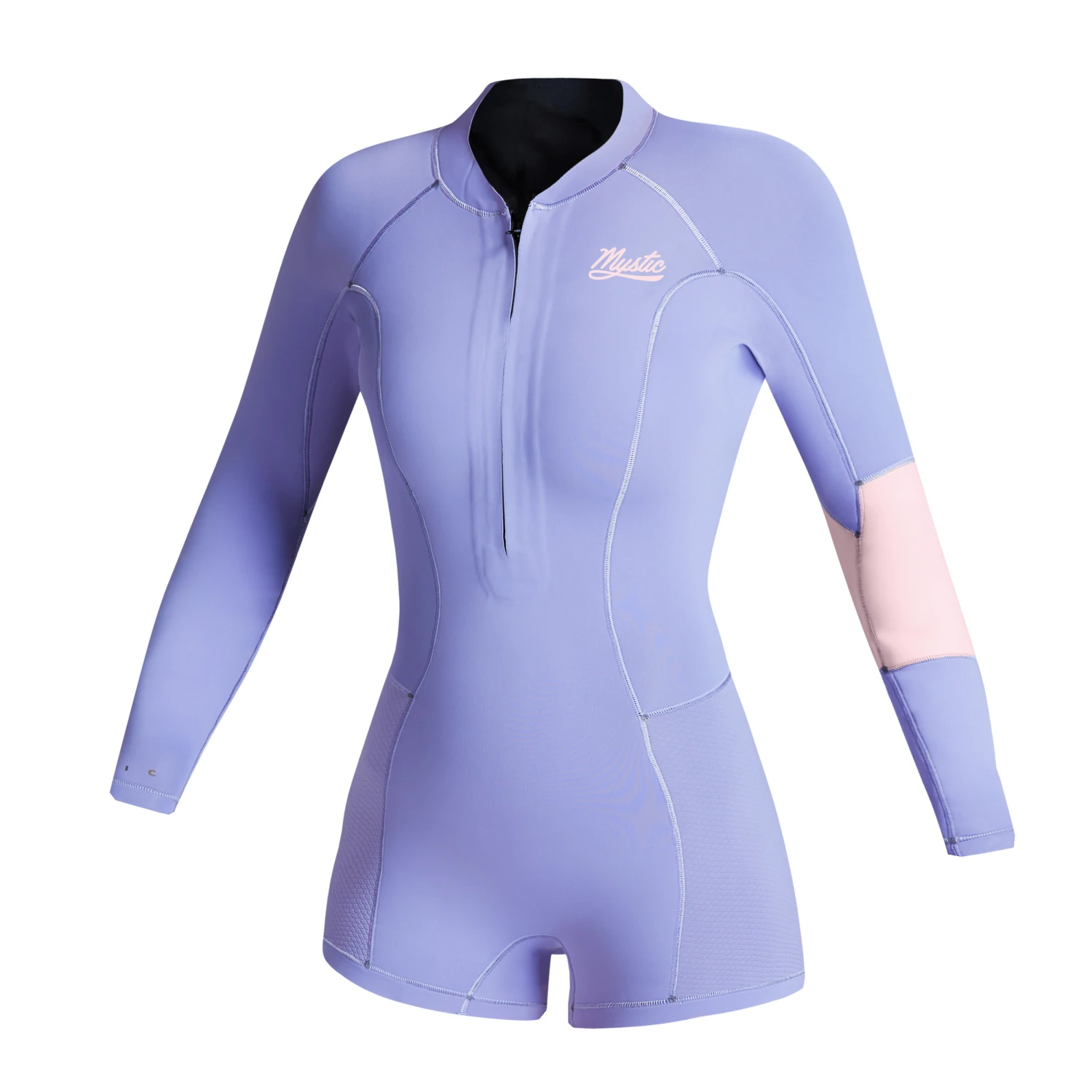 Mystic Womens Lunar 2/2Mm Front-Zip Longarm Shorty Neoprenanzug - Pastell Lilac 3 Mystic Womens Lunar 2/2Mm Front-Zip Longarm Shorty Neoprenanzug - Pastell Lilac