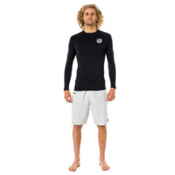 Rip Curl Thermo Long Sleeve Thermal Rash- Schwarz -Bester Neoprenanzug Geschäft 2022 Rip Curl Thermpro Long Sleeve Top WLYYAM 0090 3