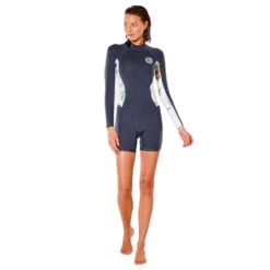 Rip Curl Damen Dawn Patrol Ec 2/2Mm Springsuit- Anthrazit -Bester Neoprenanzug Geschäft 2022 Rip Curl Womens ECO Dawn Patrol Spring Suit Charcoal 115WSP 8059 4
