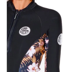 Rip Curl Damen G-Bomb 1Mm Neoprenanzugjacke- Schwarz/gold -Bester Neoprenanzug Geschäft 2022 Rip Curl Womens G Bomb Wetsuit Jacket 112WWJ 5040 5