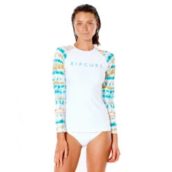 Rip Curl Womens Summer Breeze Ls Uv Rash Top- Weiß -Bester Neoprenanzug Geschäft 2022 Rip Curl Womens Summer Breeze LS RAshguard White 117WRV 1000 3
