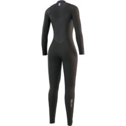 Mystic Womens Jayde 4/3Mm Chest-Zip Fullsuit Neoprenanzug- Schwarz -Bester Neoprenanzug Geschäft 2023 Mystic Jayde Fullsuit Double Front Zip Wetsuit Black 2 1