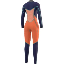 Mystic Womens Jayde 4/3Mm Chest-Zip Fullsuit Neoprenanzug- Schwarz -Bester Neoprenanzug Geschäft 2023 Mystic Jayde Fullsuit Double Front Zip Wetsuit Black 4 1