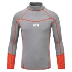 Gill Junior Eco Langarm Rash Vest- Grey Melange