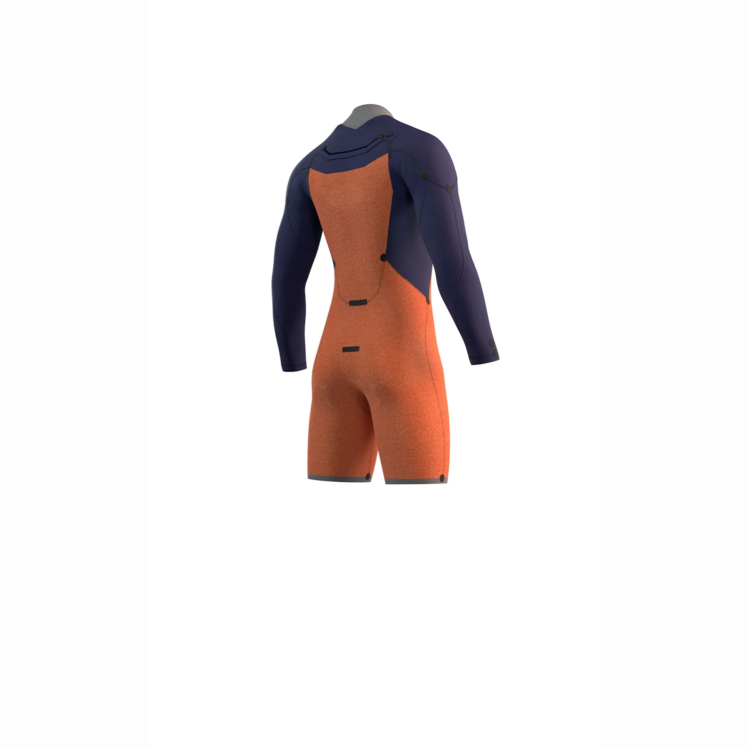 Mystic Marshall 3/2 Gbs Front-Zip Longarm Shorty Neoprenanzug - Blau / Senf – Bild 4