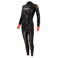 Zone3 Damen Aspect Brustschwimmen Neoprenanzug- Blau/orange