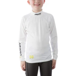 Musto Jugend-Meisterschaft Sunblock Langarm Rash Guard- White