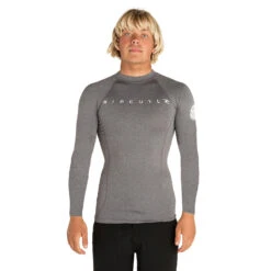 Rip Curl Langarm Dawn Patrol Uv Tee- Schwarz / Marled